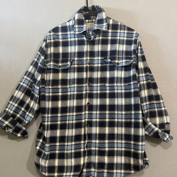 JACHS Shirt Men's Large Flannel Blue Collard Casual Outdoor - Picture 1 of 8